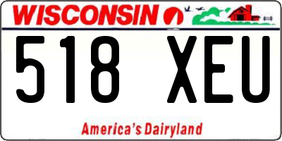WI license plate 518XEU