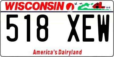 WI license plate 518XEW