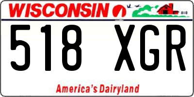 WI license plate 518XGR