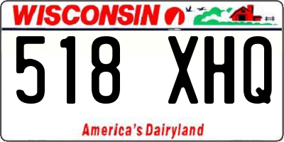 WI license plate 518XHQ