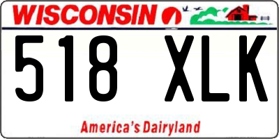 WI license plate 518XLK