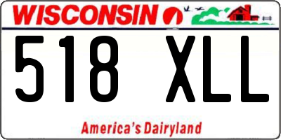 WI license plate 518XLL