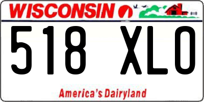 WI license plate 518XLO