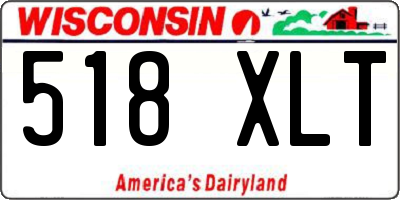 WI license plate 518XLT
