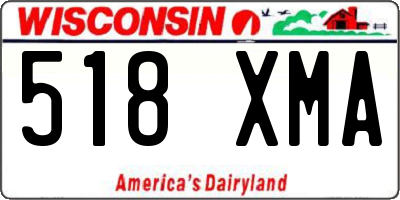 WI license plate 518XMA