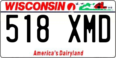 WI license plate 518XMD