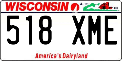 WI license plate 518XME
