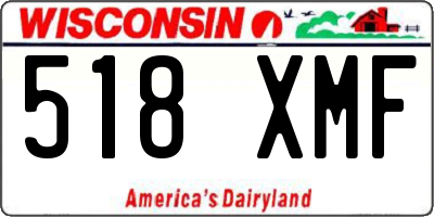 WI license plate 518XMF