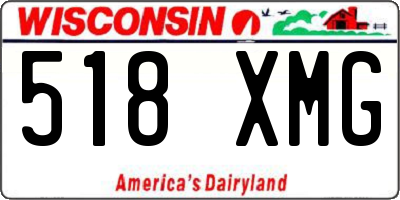 WI license plate 518XMG