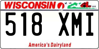 WI license plate 518XMI