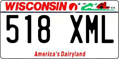 WI license plate 518XML