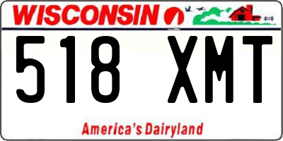WI license plate 518XMT