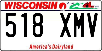 WI license plate 518XMV