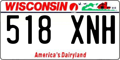 WI license plate 518XNH