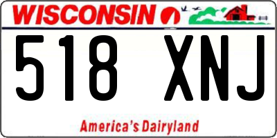 WI license plate 518XNJ