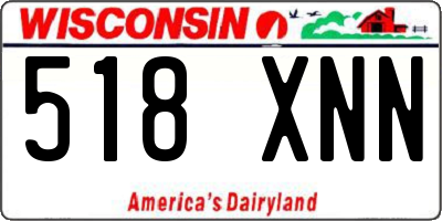 WI license plate 518XNN
