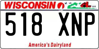 WI license plate 518XNP