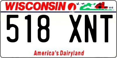 WI license plate 518XNT