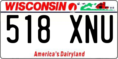 WI license plate 518XNU