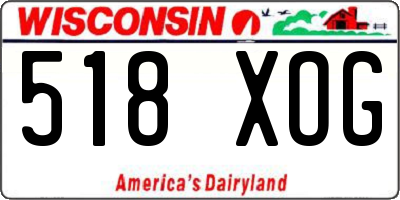 WI license plate 518XOG