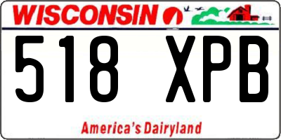 WI license plate 518XPB
