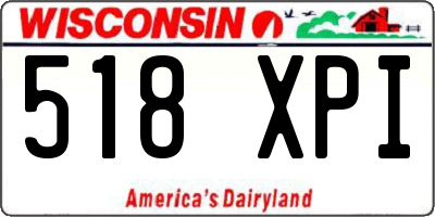 WI license plate 518XPI