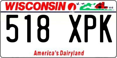 WI license plate 518XPK
