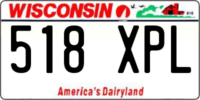 WI license plate 518XPL