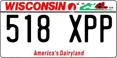 WI license plate 518XPP