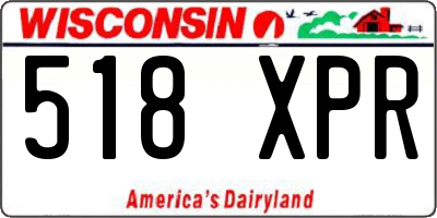 WI license plate 518XPR