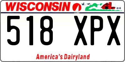 WI license plate 518XPX