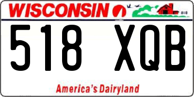 WI license plate 518XQB