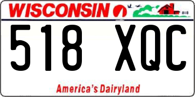 WI license plate 518XQC