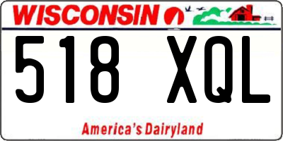 WI license plate 518XQL