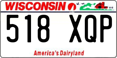 WI license plate 518XQP