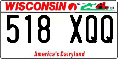 WI license plate 518XQQ