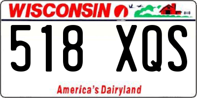 WI license plate 518XQS