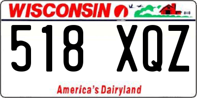 WI license plate 518XQZ