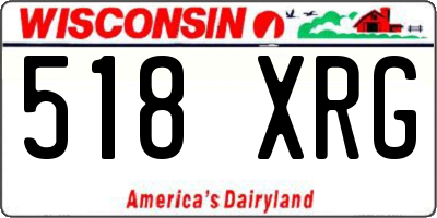 WI license plate 518XRG