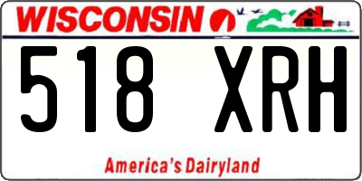 WI license plate 518XRH