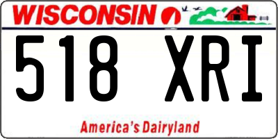 WI license plate 518XRI