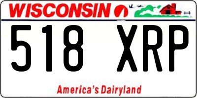 WI license plate 518XRP