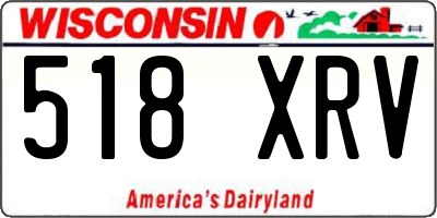 WI license plate 518XRV