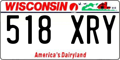 WI license plate 518XRY