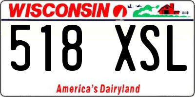 WI license plate 518XSL