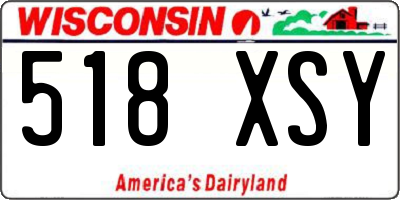WI license plate 518XSY