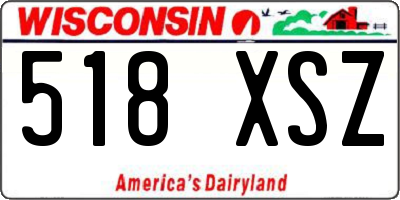 WI license plate 518XSZ