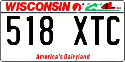 WI license plate 518XTC