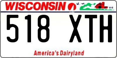 WI license plate 518XTH