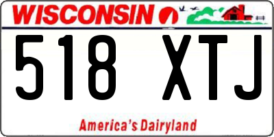 WI license plate 518XTJ